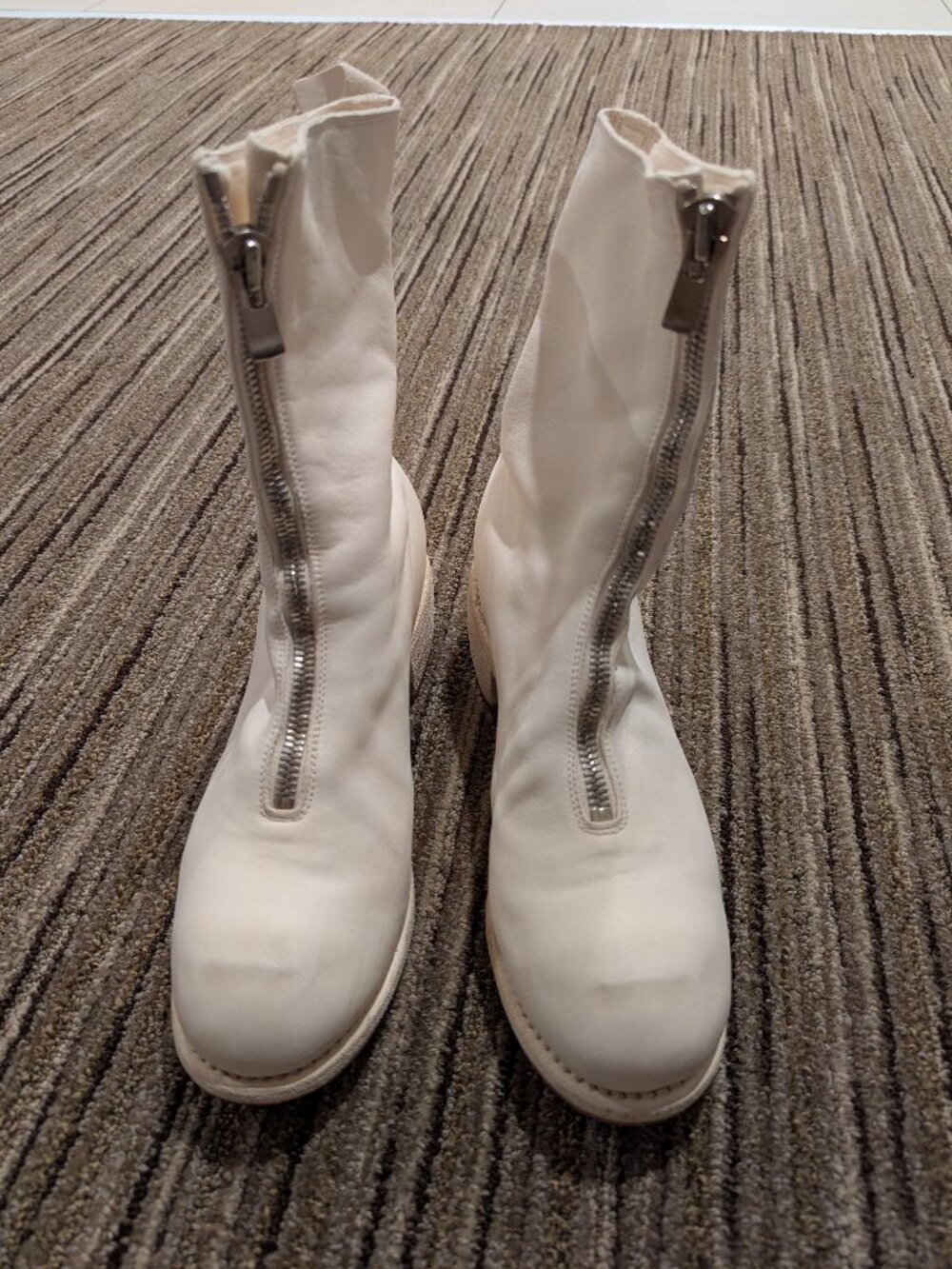 Guidi PL2 White Front Zip Boots
